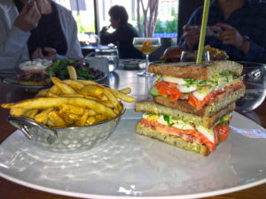 Alexanders Steak house smoked salmon club sandwich